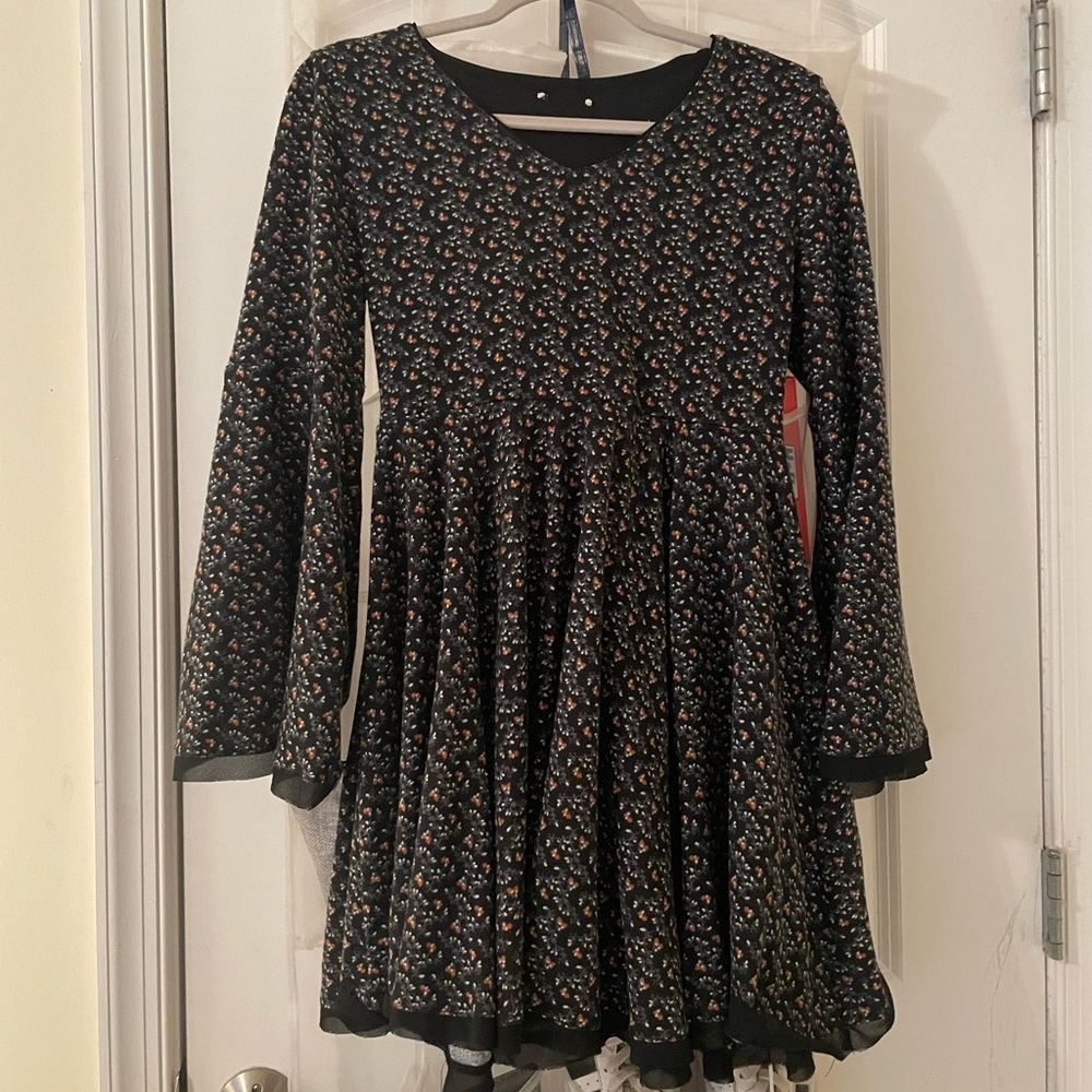Charming Black Floral Dress